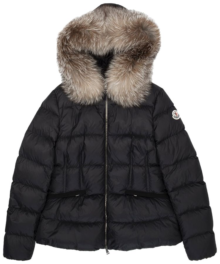 Moncler Boed Fur Hood Jacket Black