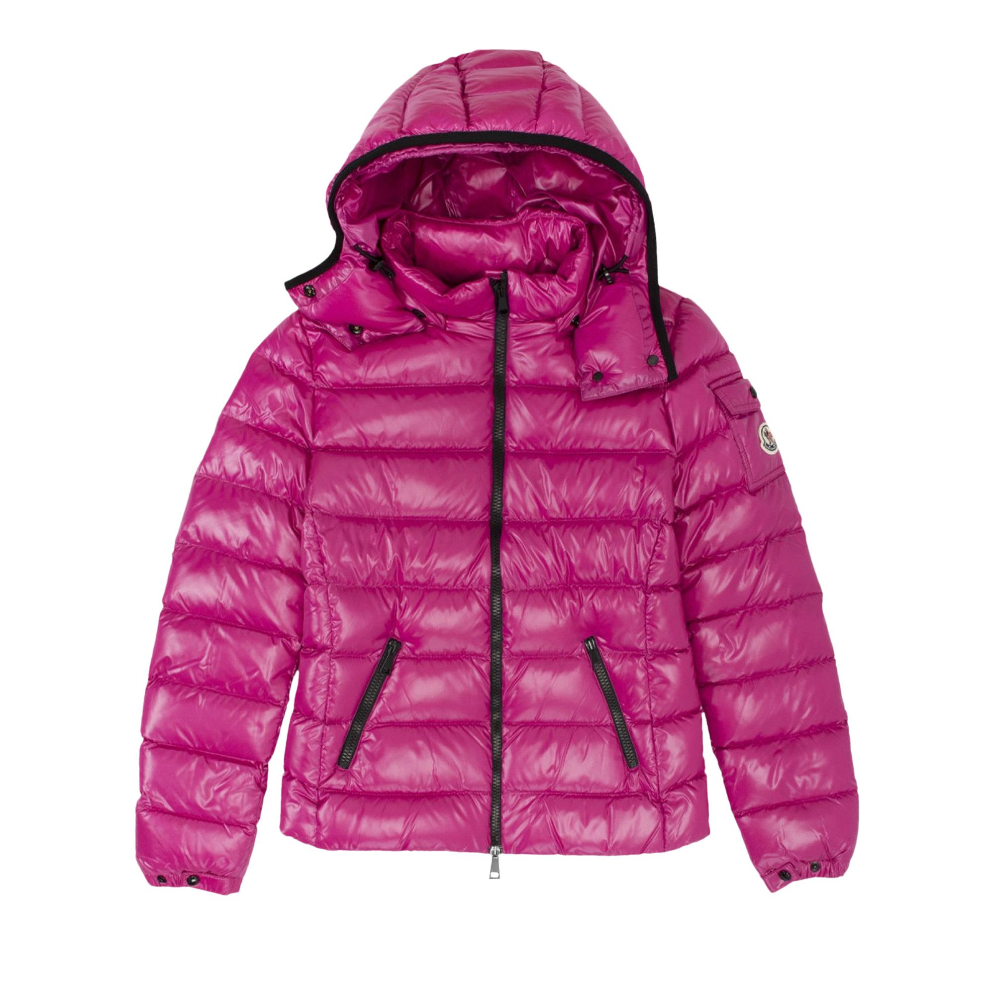 Buy Moncler Bady Hooded Shiny Full Zip Jacket 'Fuchsia