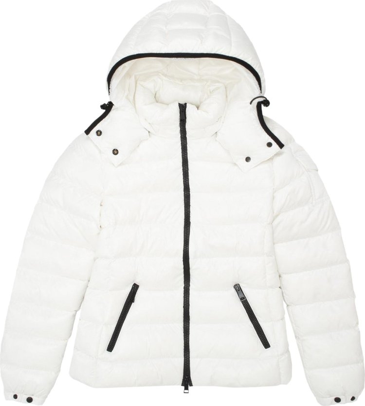 Moncler Bady Hooded Shiny Full Zip Jacket 'White'