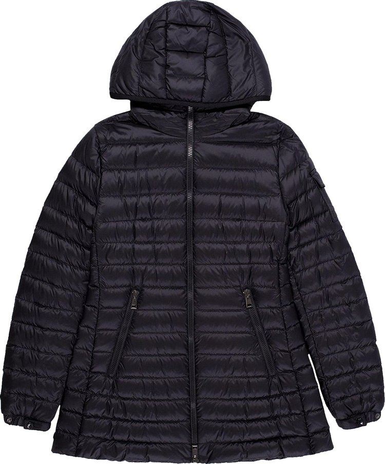 Moncler Ments Full Zip Hooded Long Jacket 'Black'