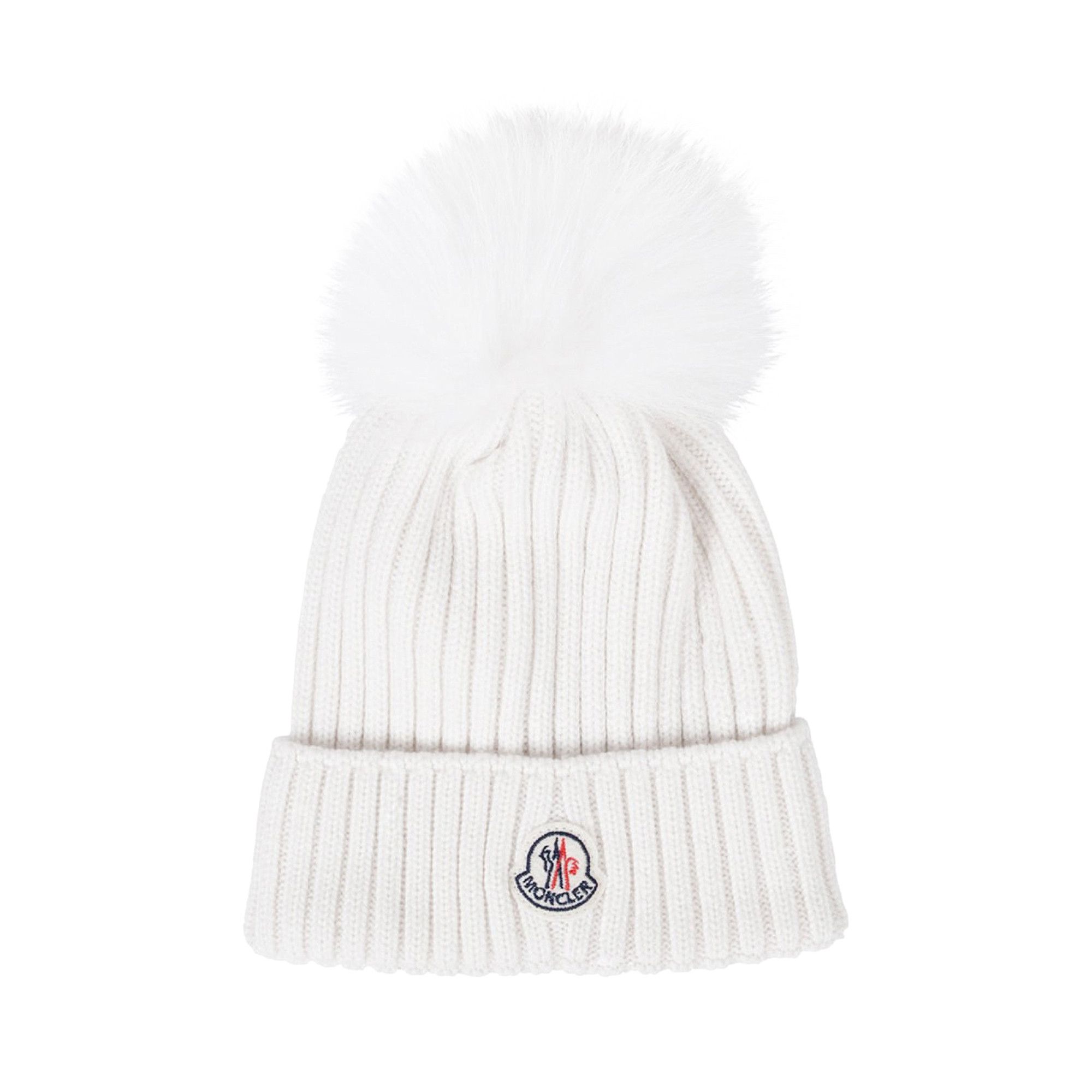Moncler white pom pom 2025 hat