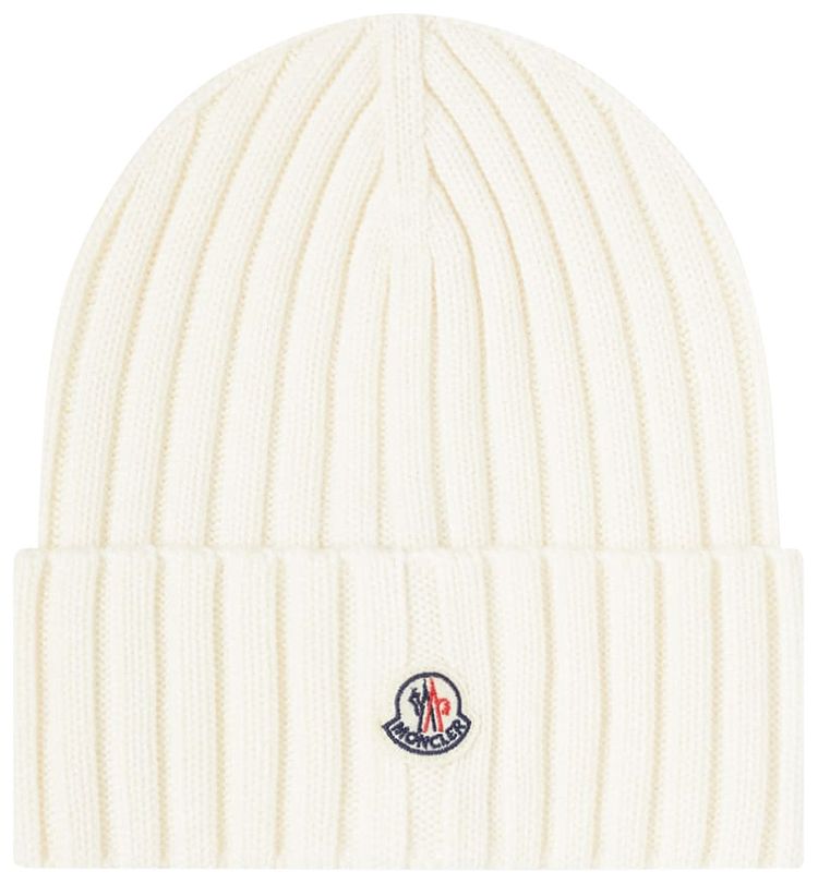 Moncler Knitted Hat Ivory