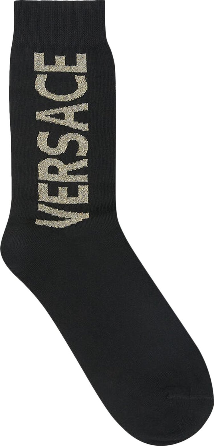 Versace Logo Socks 'Black/Gold'