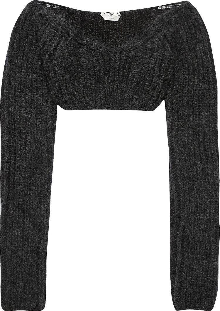 Fendi Mohair Wool Cropped Knit 'Beige'