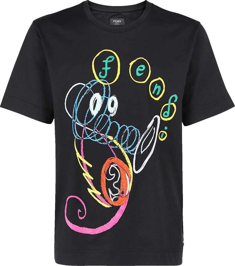Fendi x Noel Fielding Seahorse T-Shirt 'Nero'