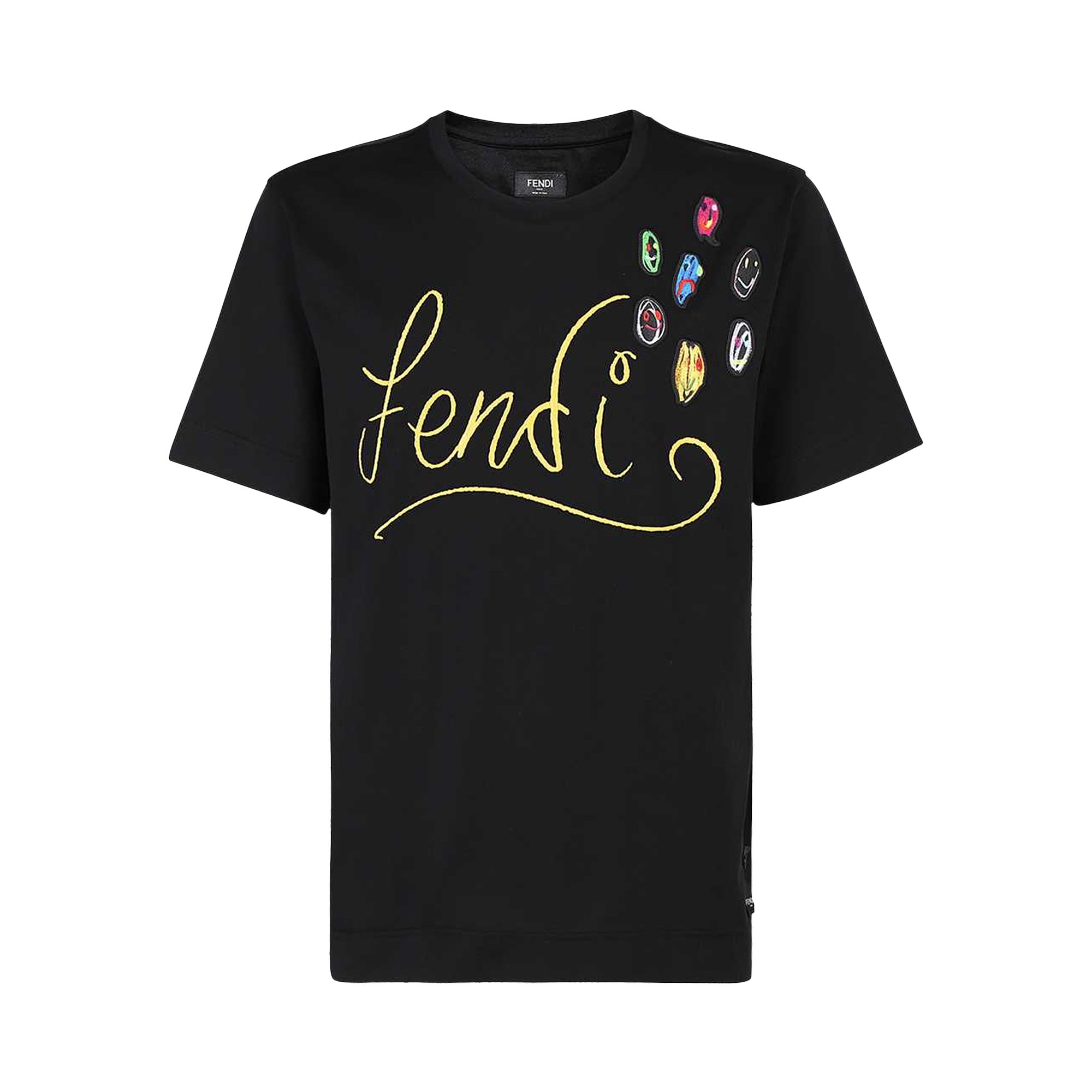 Buy Fendi x Noel Fielding Embroidered T-Shirt 'Nero/Giallo 