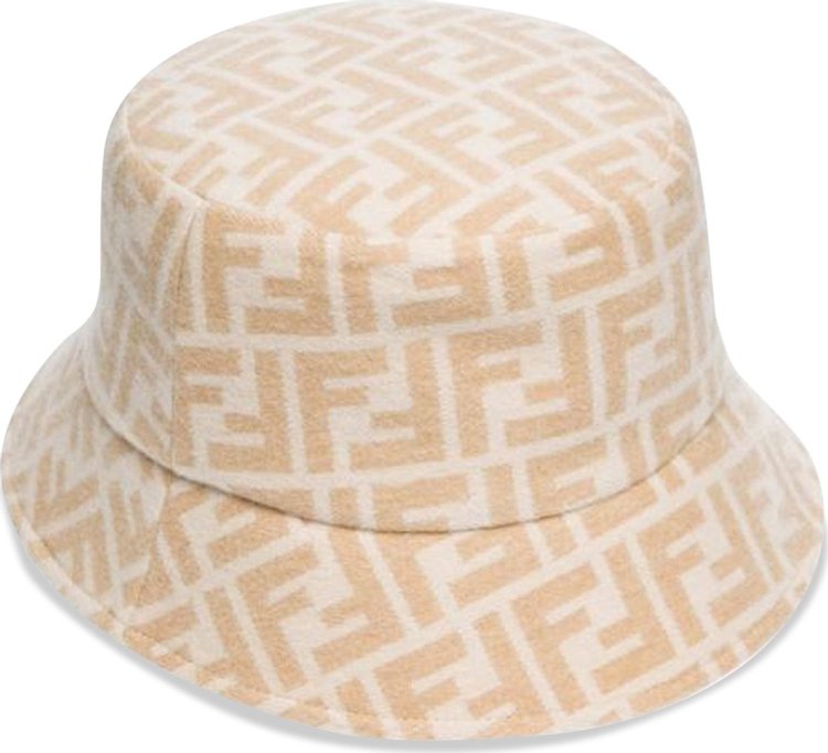 Fendi FF Jacquard Bucket Hat 'Camel'