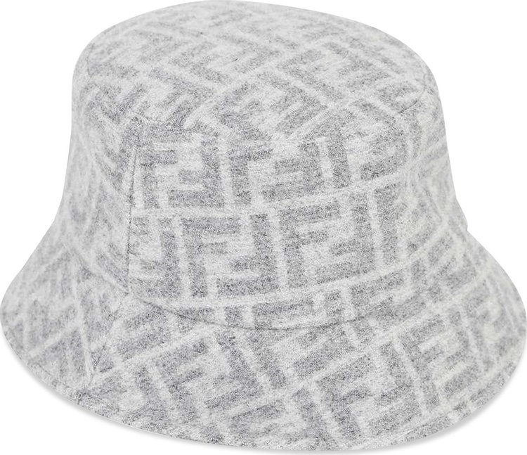 Fendi FF Jacquard Bucket Hat 'Grigio'