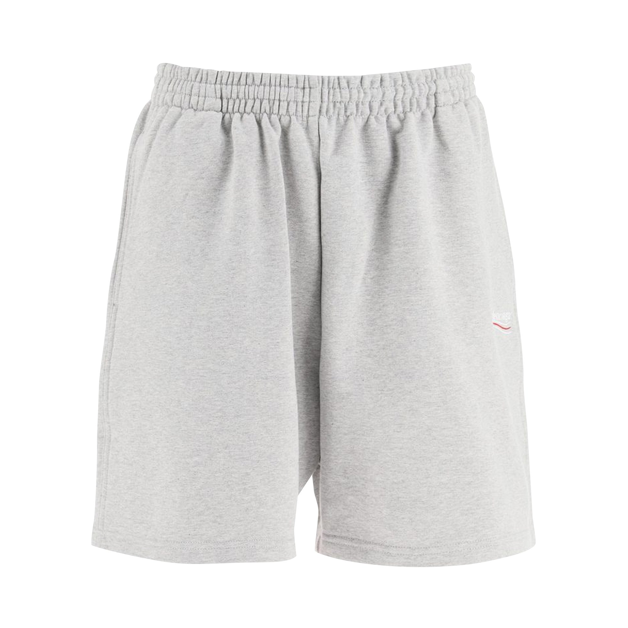 Buy Balenciaga Sweat Shorts 'Heather Grey/White/Red' - 676137 