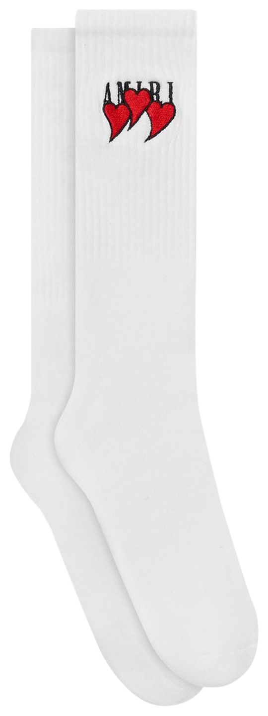 Amiri Hearts Sock White