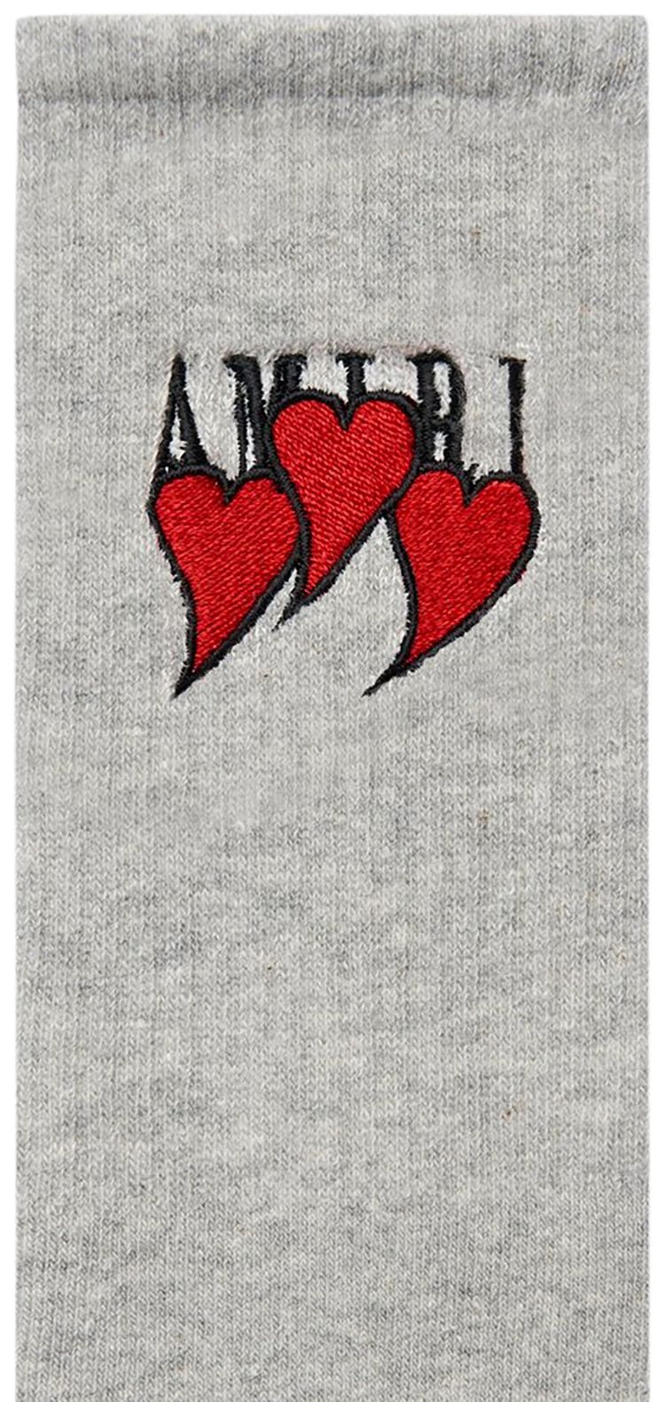 Amiri Hearts Sock Heather Grey