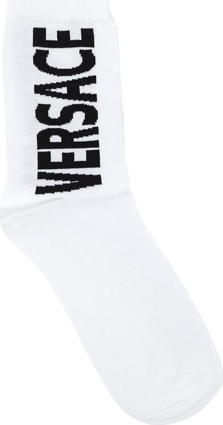 Versace Logo Socks 'White'