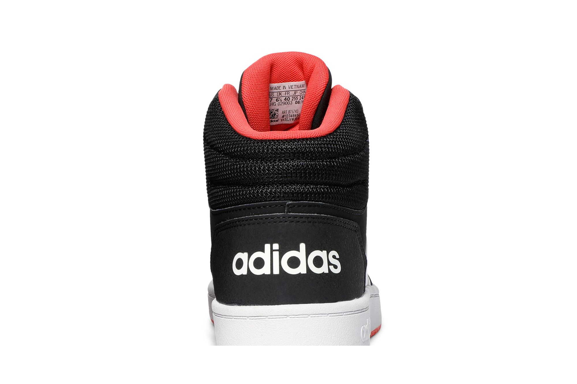 Buy Hoops 2.0 Mid J Black Hi Res Red B75743 GOAT DE