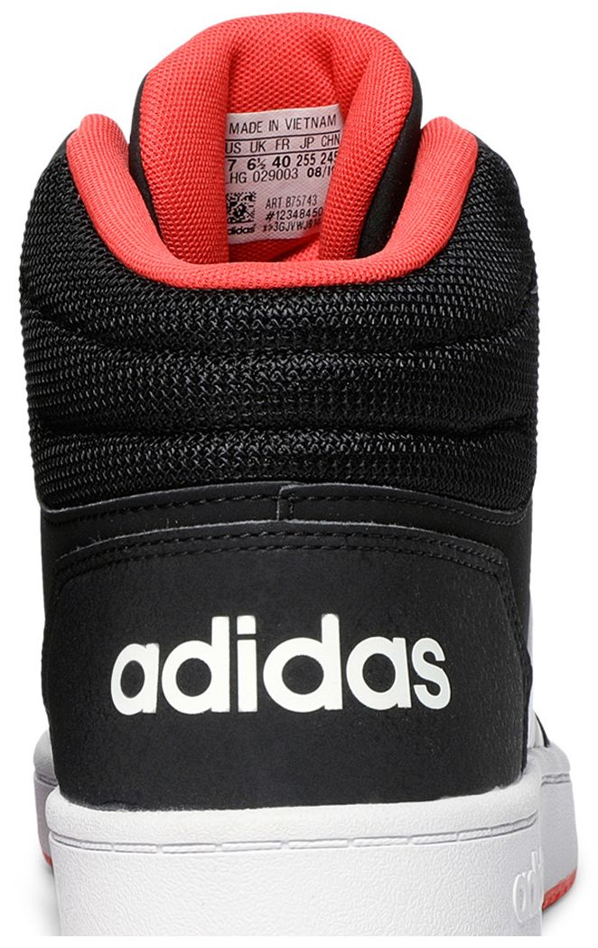 Adidas Hoops 20 Mid J Black Hi Res Red