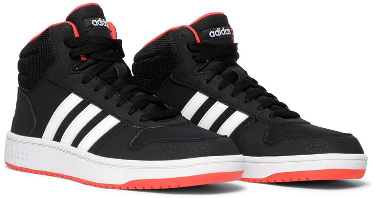 Adidas Hoops 20 Mid J Black Hi Res Red