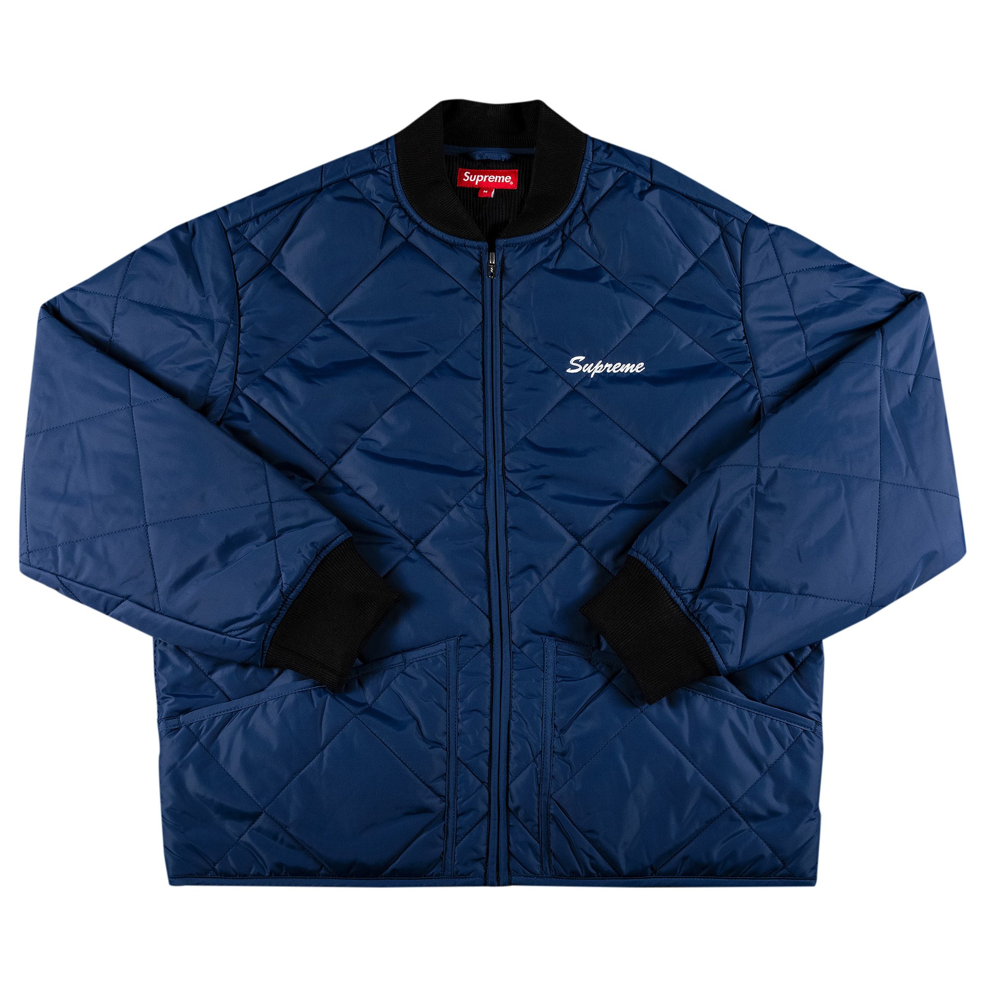 Supreme Quit Your Job Quilted Work Jacket 'Blue'
