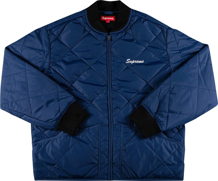 Supreme Quit Your Job Quilted Work Jacket 'Blue'