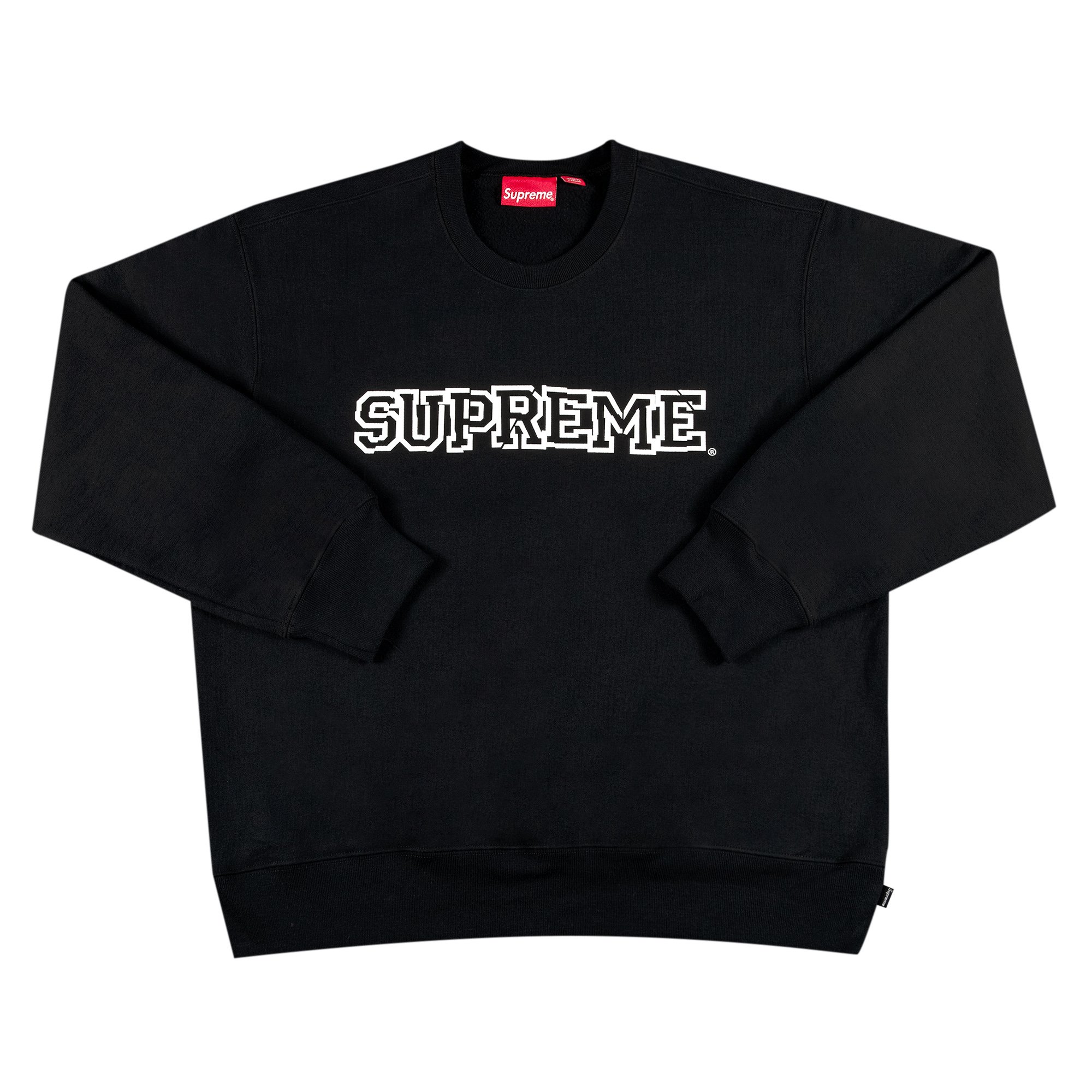 Supreme Shattered Logo Crewneck 'Black'