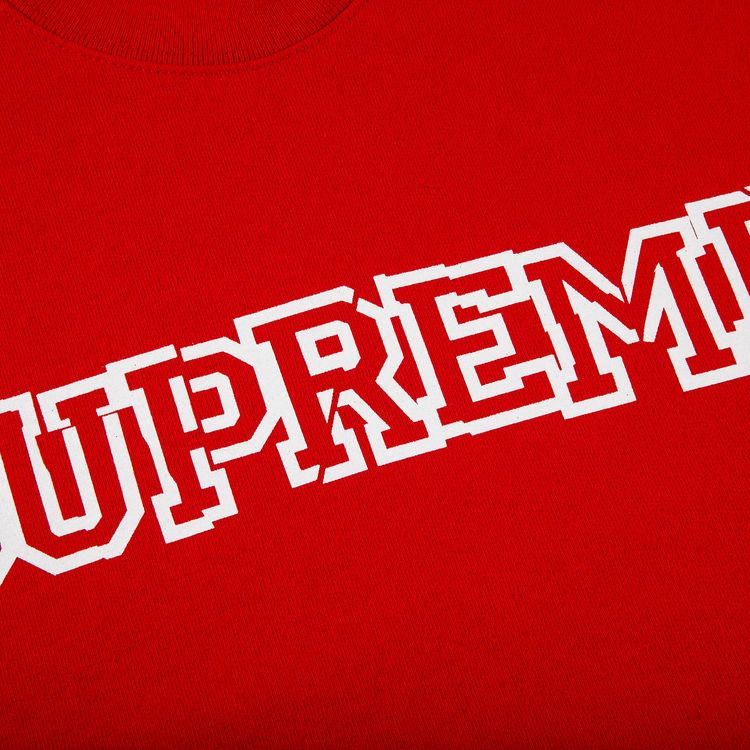 Supreme Shattered Logo Crewneck Red