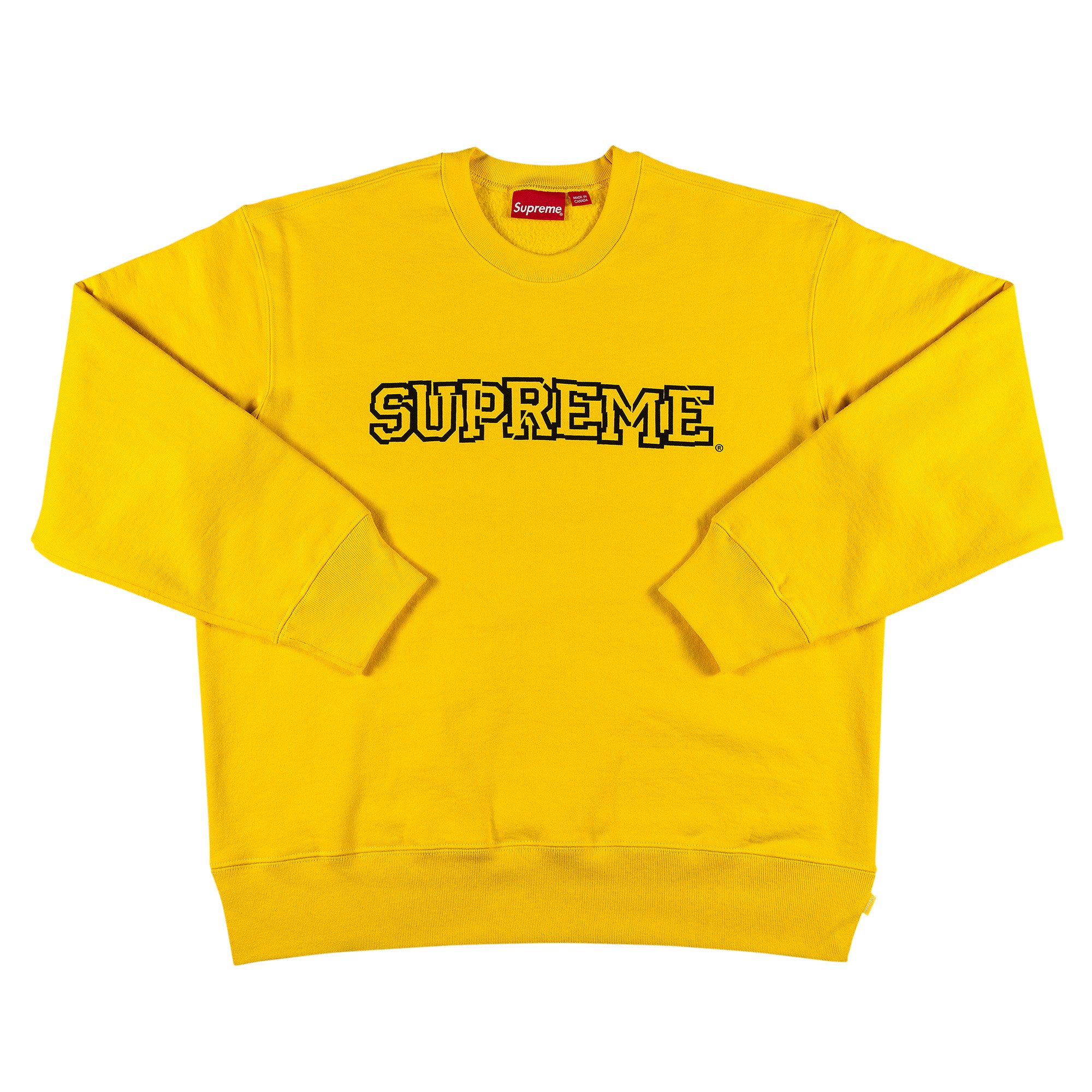Supreme Shattered Logo Crewneck 'Yellow'