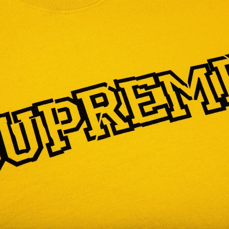 Supreme Shattered Logo Crewneck Yellow