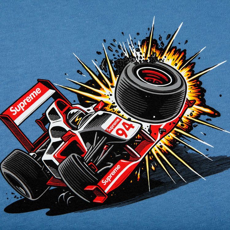 Supreme Crash Tee Dusty Light Royal