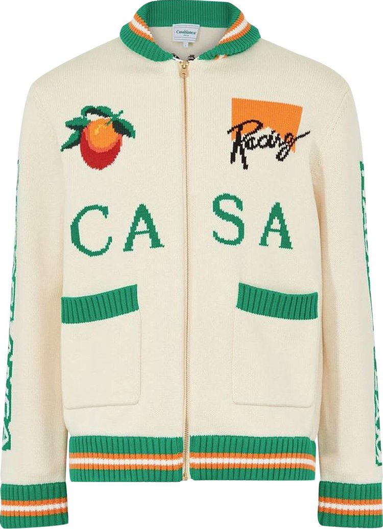 Casablanca Casa Racing Intarsia Knit 'Off White'