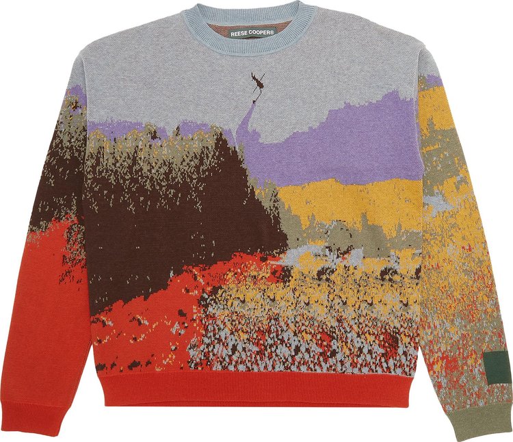 Reese Cooper Western Wildfires Jacquard Knit Sweater 'Multicolor'