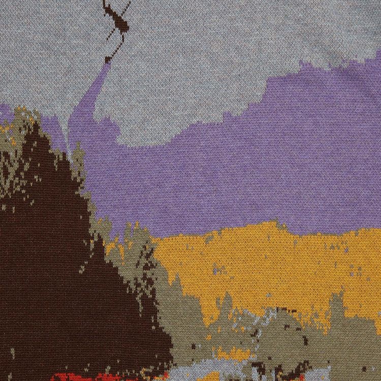 Reese Cooper Western Wildfires Jacquard Knit Sweater Multicolor