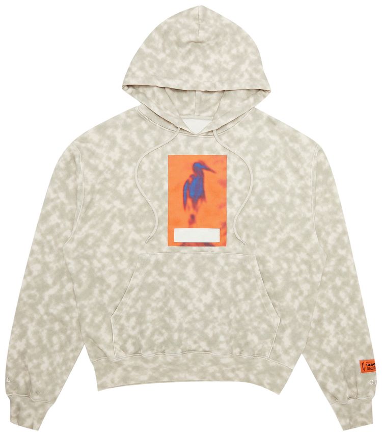 Heron Preston Hoodie Noise Censored Beige