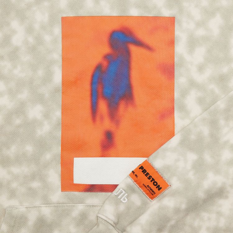 Heron Preston Hoodie Noise Censored Beige