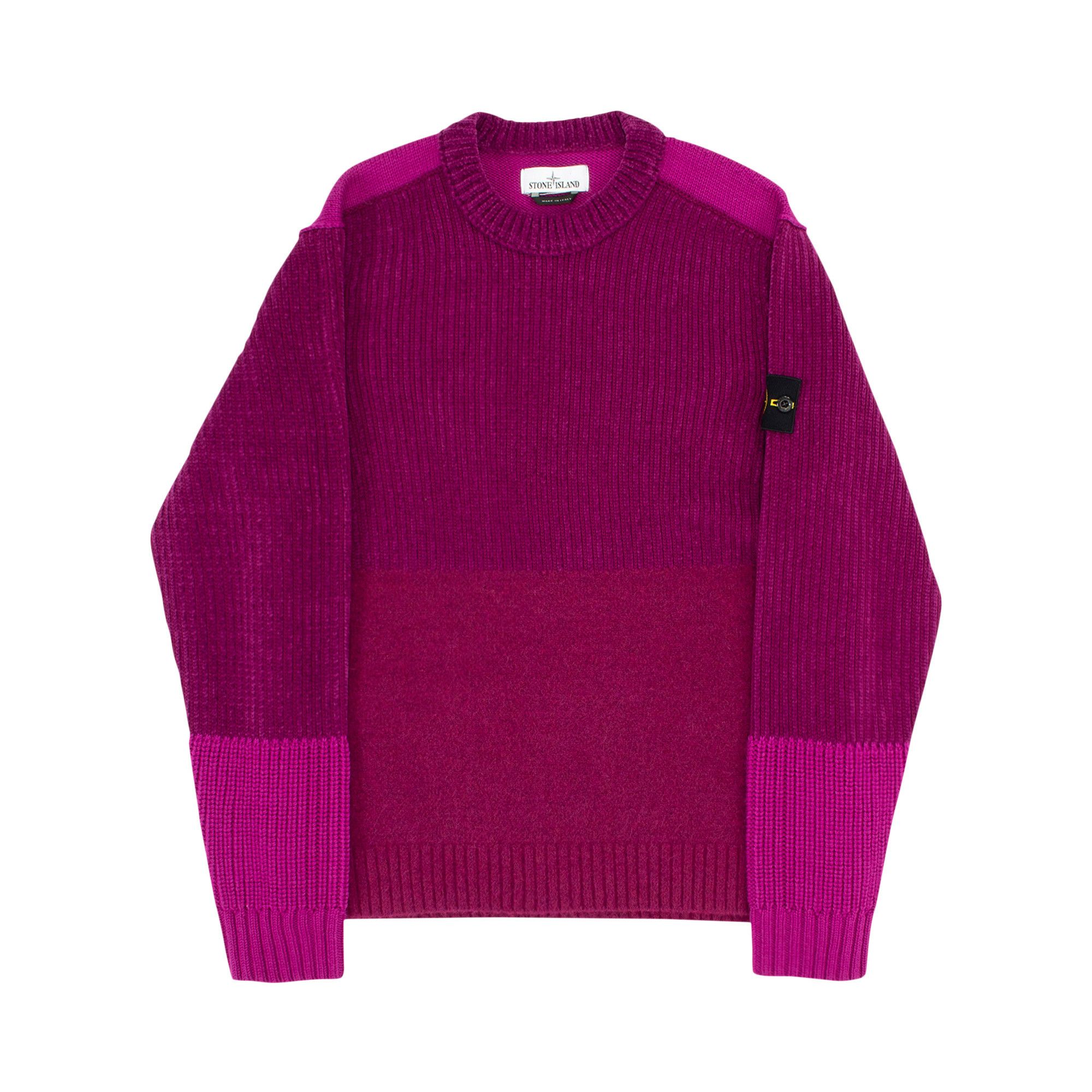 Buy Stone Island Sweater Magenta 7515538B9 V0045 GOAT