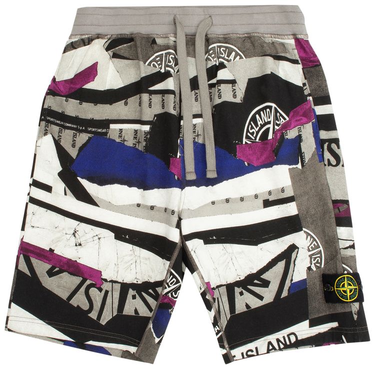 Stone Island Fleece Shorts Periwinkle