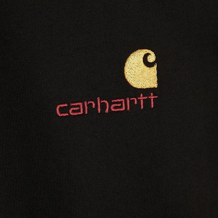 Carhartt WIP Long Sleeve American Script T Shirt Black
