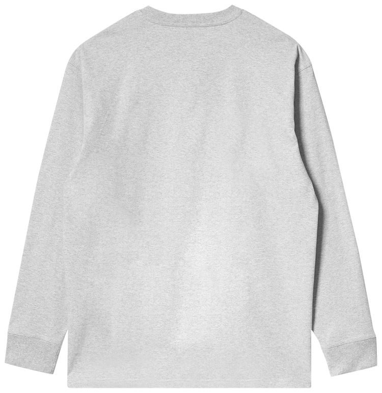 Carhartt WIP Long Sleeve American Script T Shirt Ash Heather