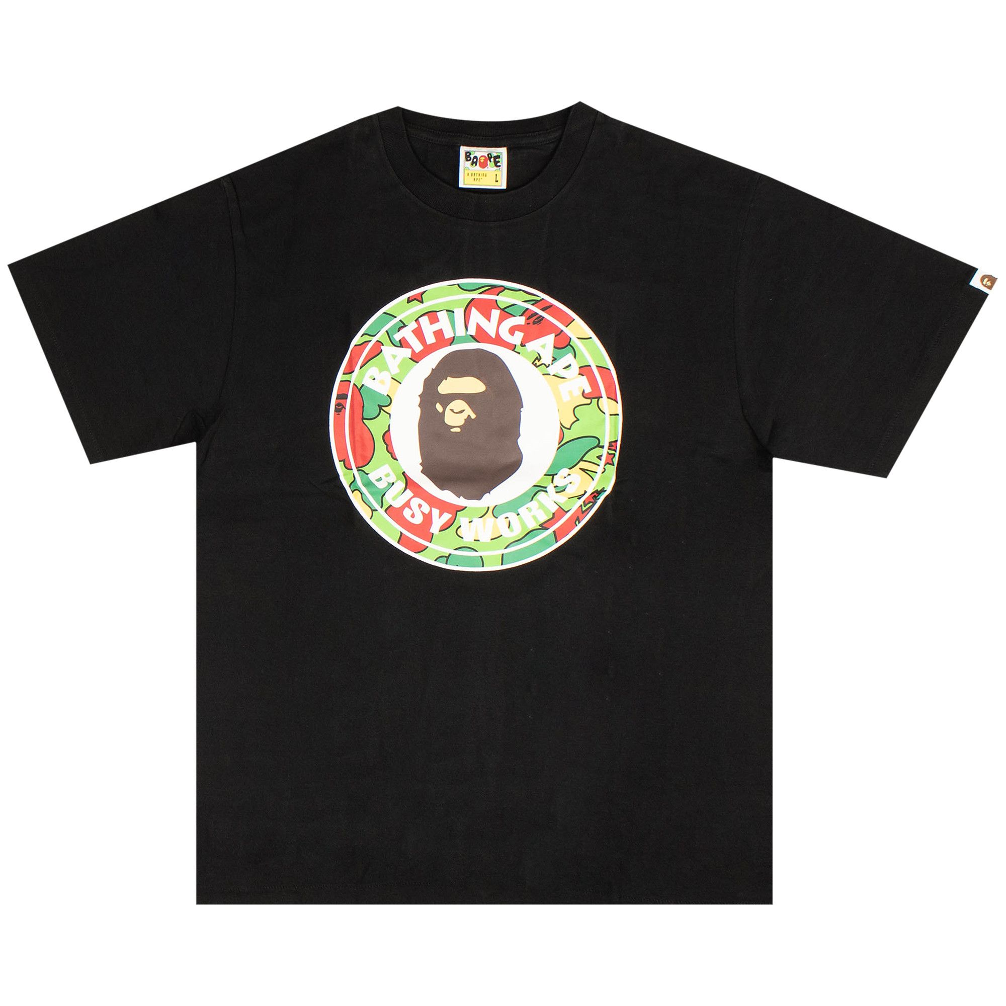 【A BATHING APE】4色展開 COLORS BUSY WORKS STA TEE UNISEX ap1i30110013bkb.jpg