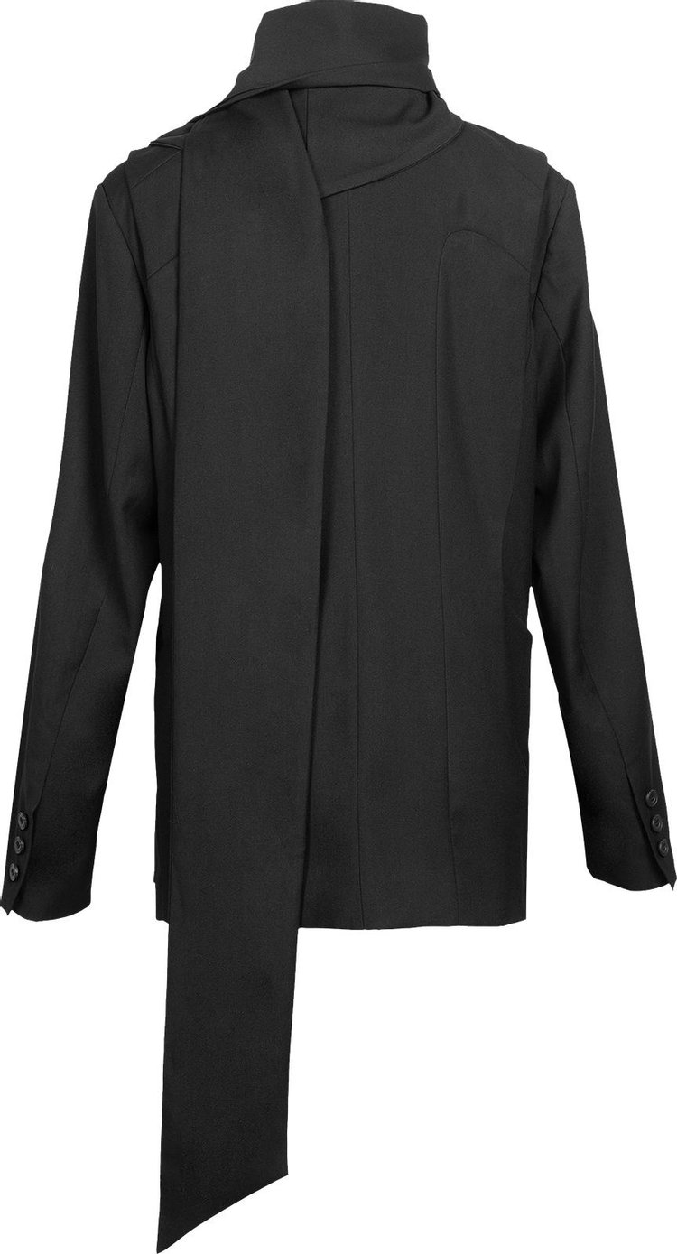 C2H4 Layered Arc Cutting Tailored Jacket Black