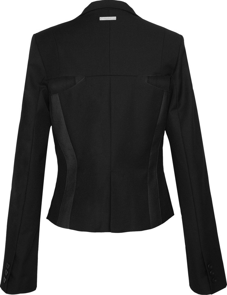 C2H4 Arc Cutting Splicing Layered Tailored Jacket Black