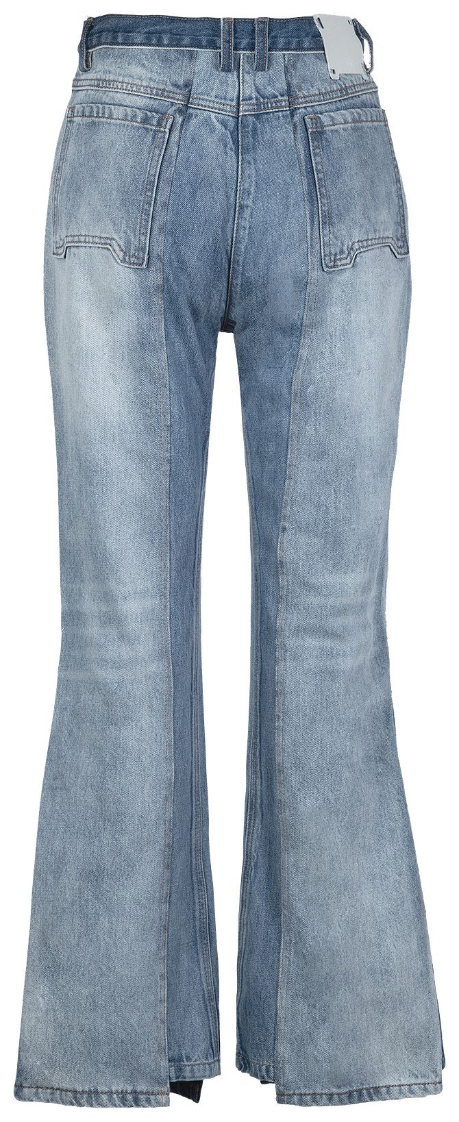 C2H4 Panelled Faded Vintage Jeans Blue