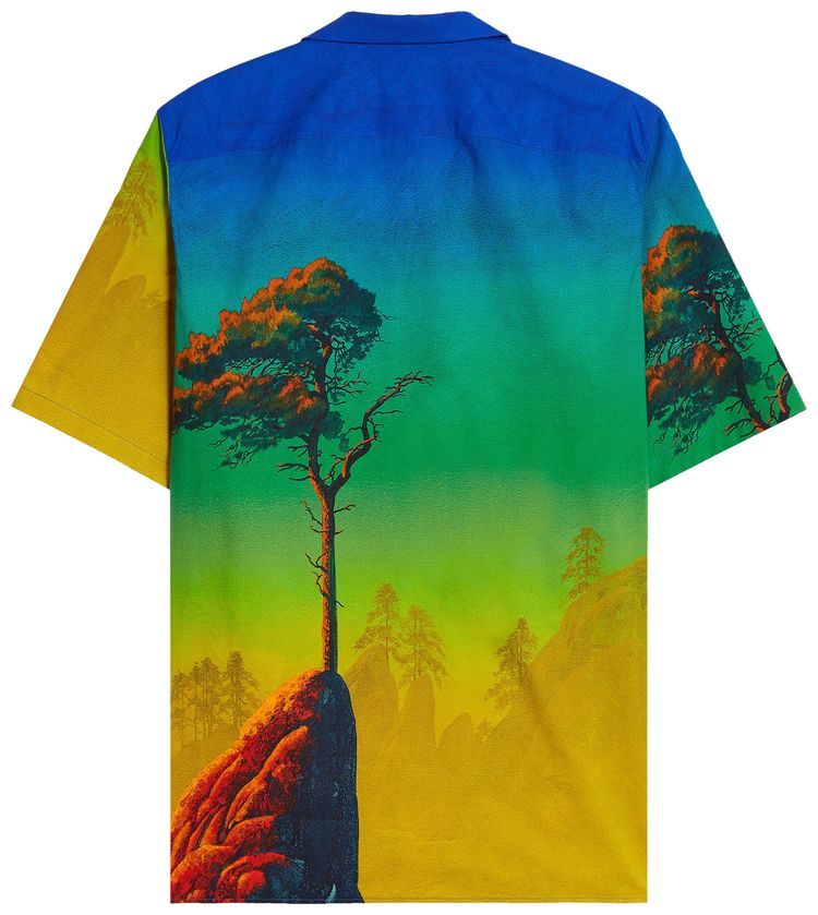 Valentino Short Sleeve Button Down Shirt Multicolor