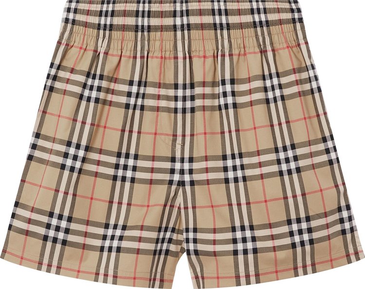 Burberry Vintage Check Side Stripe Shorts 'Archive Beige'