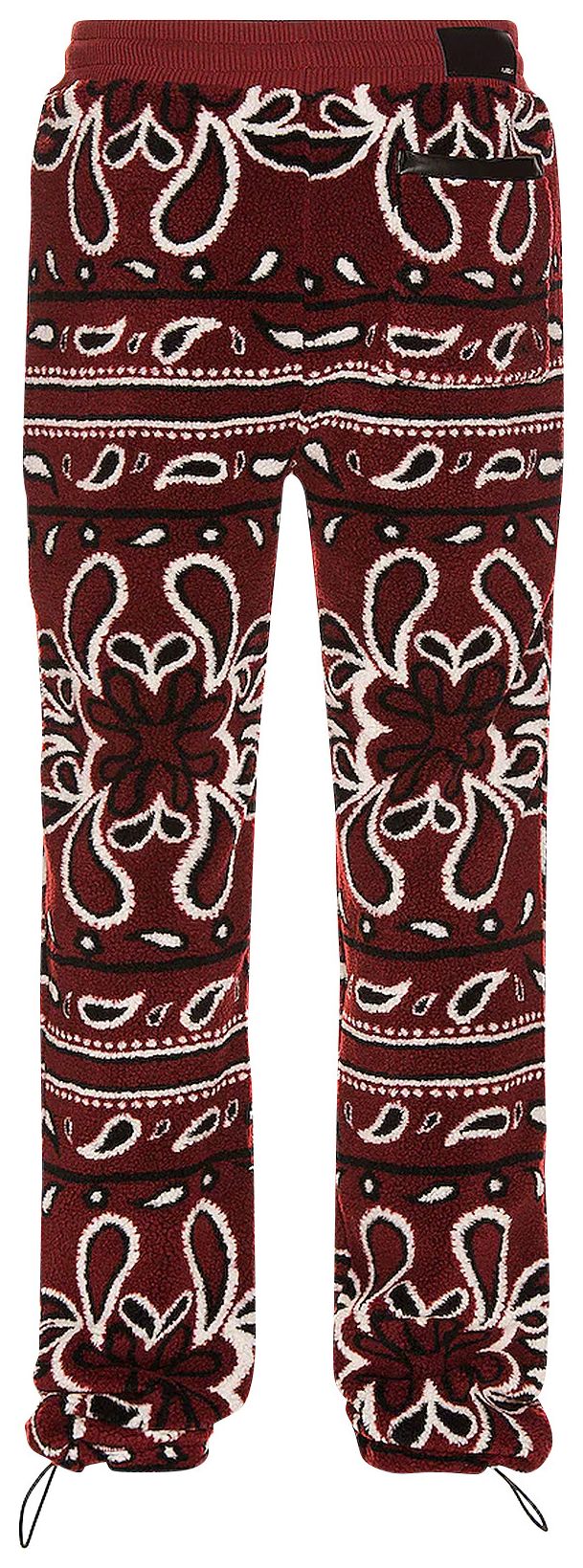 Amiri Printed Bandana Polar Fleece Pants RedBlack