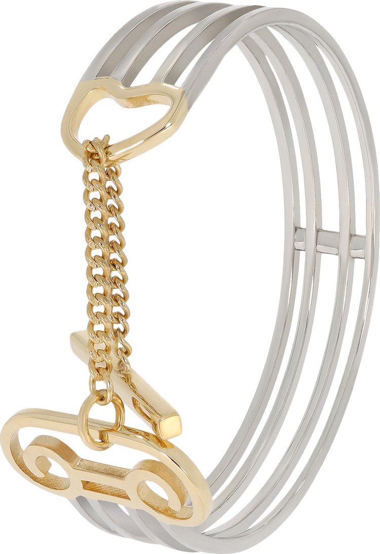 Aries Column Bangle 'Silver/Gold'