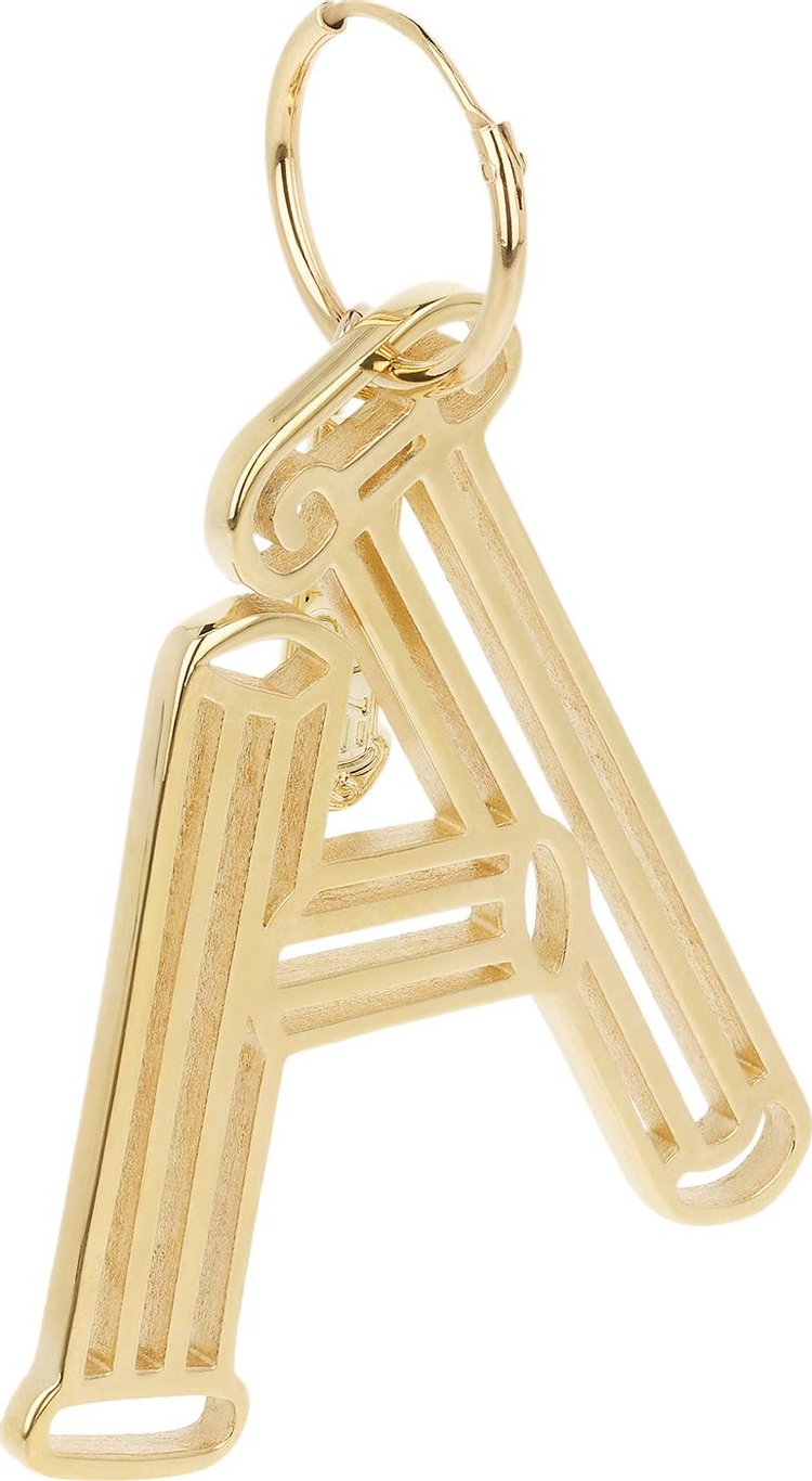 Aries Broken Column Earring Gold