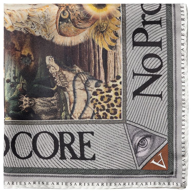 Aries Mystic Print Silk Bandana Multicolor