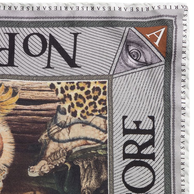Aries Mystic Print Silk Bandana Multicolor