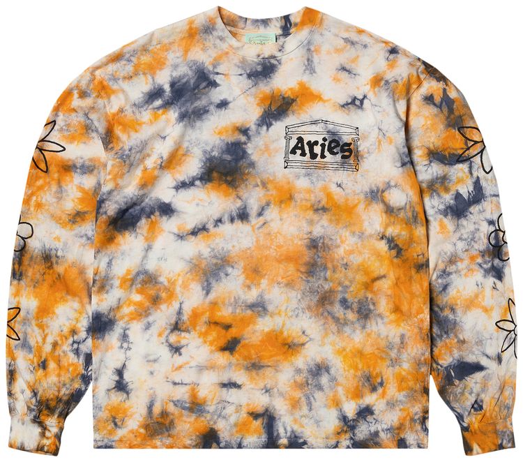 Aries Peace  Love Long Sleeve Tee Multicolor
