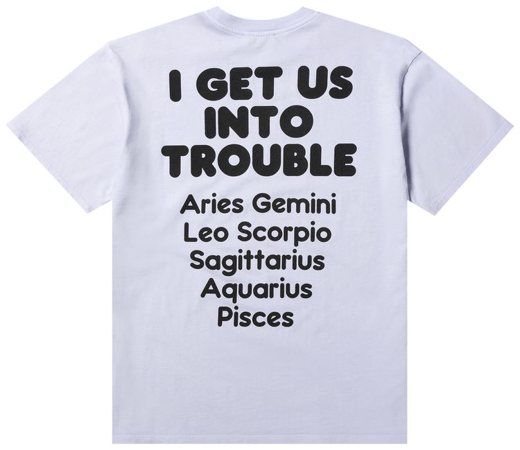 Aries Into Trouble Short Sleeve Tee Lilac