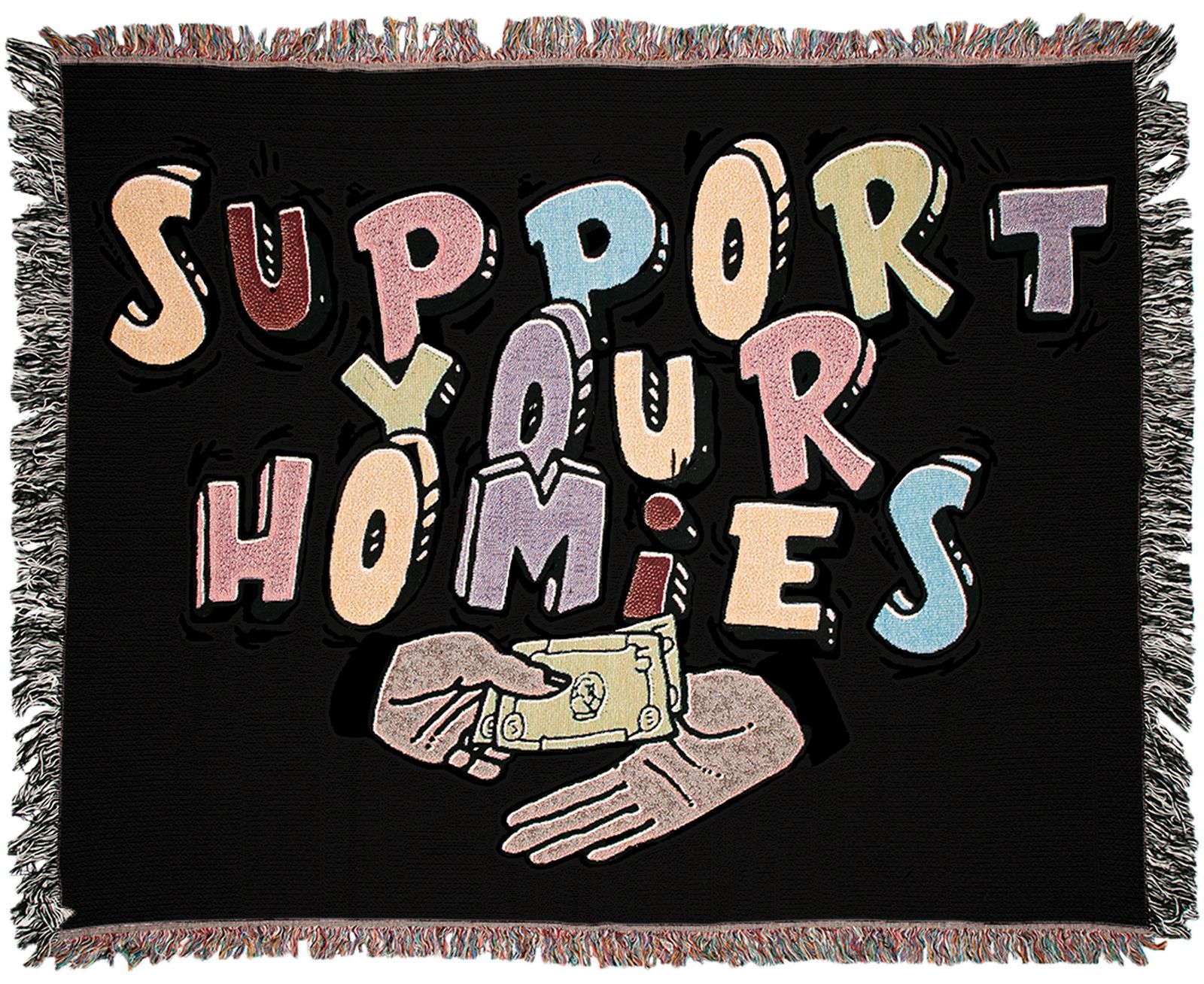 Buy Bricks & Wood Support Your Homies Blanket (GOAT Exclusive) 'Black