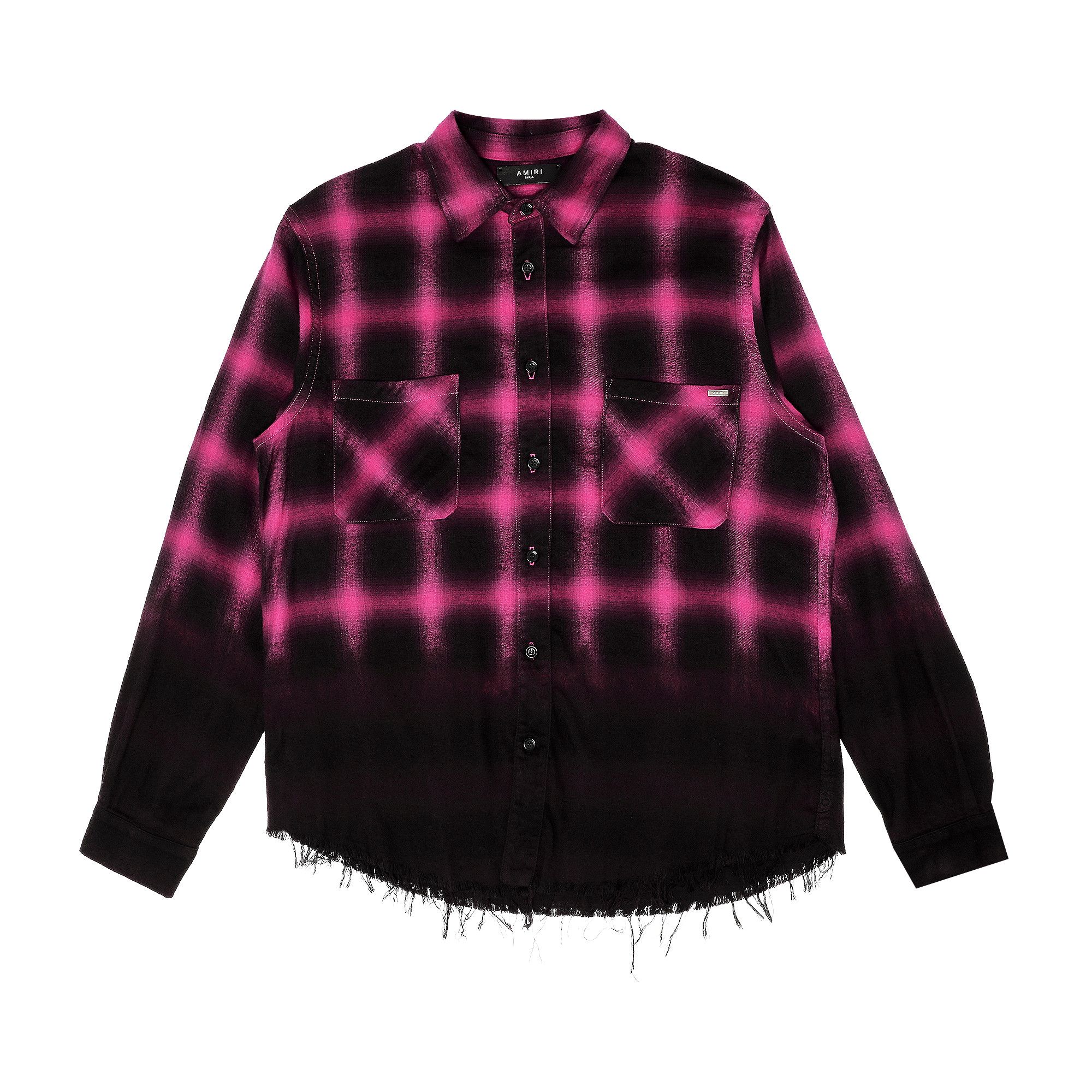 Buy Amiri Dip Dye Shadow Plaid Flannel 'Peacock' - MSL0152